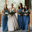 Halter Top Lace A-line Chiffon Custom Made Long Bridesmaid Dresses WG574