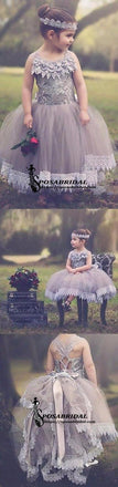 Light Purple Lace Top Lovely Beautiful Best Sale Flower Girl Dresses, Lovely Junior Bridesmaid Gown  , FG120