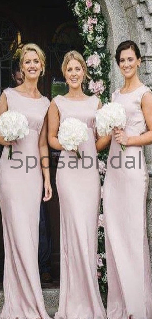 Long Country Sleeveless Summer Modest Unique Bridesmaid Dresses WG700