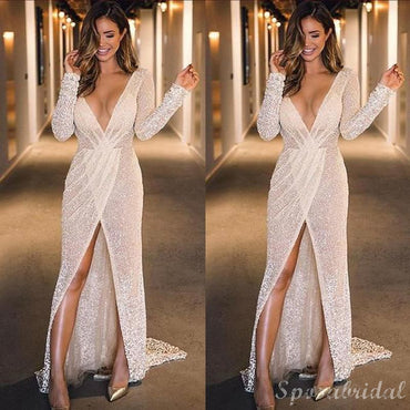 Long sleeve scoop gorgeous elegant tight freshman formal homecoming prom gown dress,BD00122