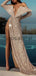 Mermaid Sexy Long Sleeve Sequin Sparkly Unique Fashion Prom Dresses PD2048