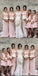 Mermaid Spaghetti Straps Blush Pink Bridesmaid Dresses, A-line Junior Little Girl Bridesmaid Dresses,WG286