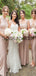Mismatched Jersey Elegant Beach Long Bridesmaid Dresses WG820