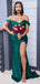 Mismatched Mermaid Emerald Green Sexy Elegant Mermaid Long Bridesmaid Dresses, WG641