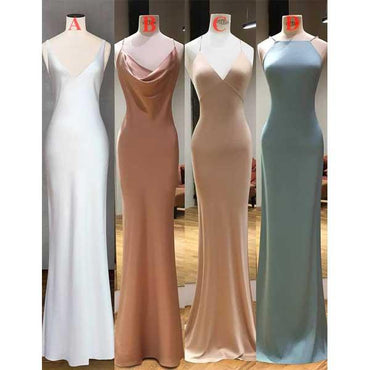 Straps Emerald Lace Long Satin A-line Prom Dresses, PD0830