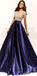 Modest Formal Satin Short Sleeves A-line Prom Dresses With Beaded, Party Dress, Evening Dress,PD1348