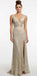 Modest Marvelous Lace V-Neck Sheath Prom Dresses With Rhinestones and Beads, PD1350