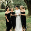 New Arrival Off the Shoulder Velvet Modest Bridesmaid Dresses WG859