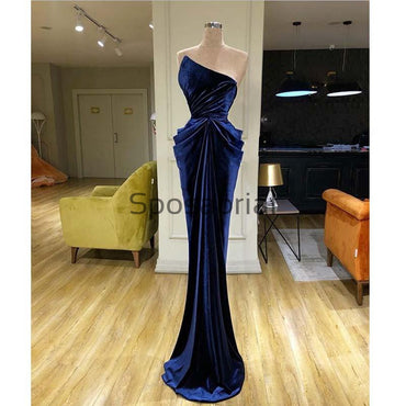 New Arrival Mermaid Unique Design Blue Sexy Fomal Prom Dresses PD2058