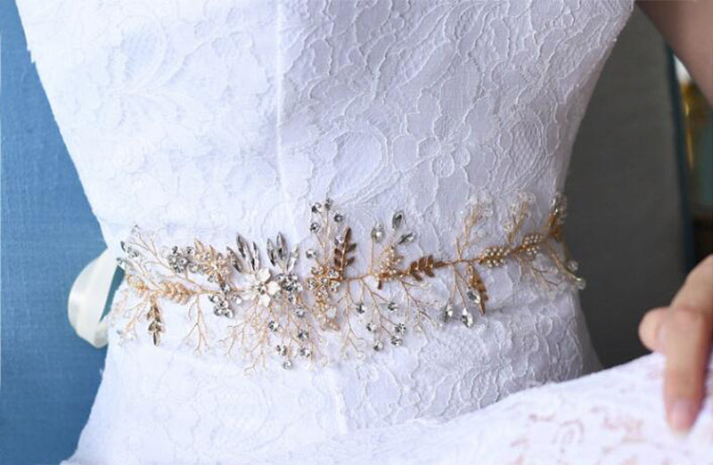 Bridal Belt Luxury Protein Rhinestones Handmade Beaded Flower Girdle, –  SposaBridal