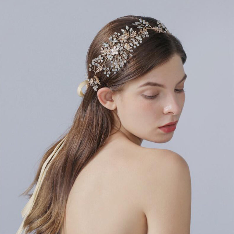 Bridal Belt Luxury Protein Rhinestones Handmade Beaded Flower Girdle, Headwear  Wedding Dress Accessories, ORN05