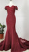 Off Shoulder Navy and Burgundy Popular Prom Dress, Bridesmaid Dresses, PD0650