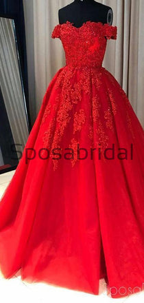 Off Shoulder Emerald Green Lace A line Long Custom Evening Prom Dresses PD2101