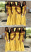 Off Shoulder Mermaid Yellow Long Formal Modest Cheap Bridesmaid Dresses Online, WG291