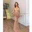 One Shoulder Mermaid Bead See-through Long Modest Formal Prom Dresses PD1597