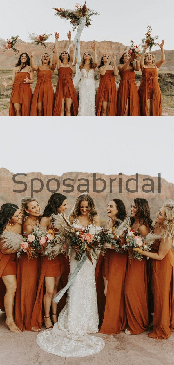 Orange Saghetti Straps Simple Unique Fall Summer Bridesmaid Dresses WG SposaBridal Orange Saghetti Straps Simple Unique Fall Summer Bridesmaid Dresses WG SposaBridal