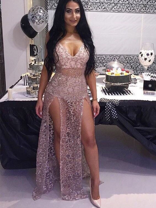 See-through Sexy Mermaid Sparkly Unique Prom Dresses, Party Dress, Eve – SposaBridal See-through Sexy Mermaid Sparkly Unique Prom Dresses, Party Dress, Eve – SposaBridal