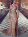 Sparkly One-shoulder Long Side Slit Mermaid Long Prom Dress, Evening Dress, PD1052