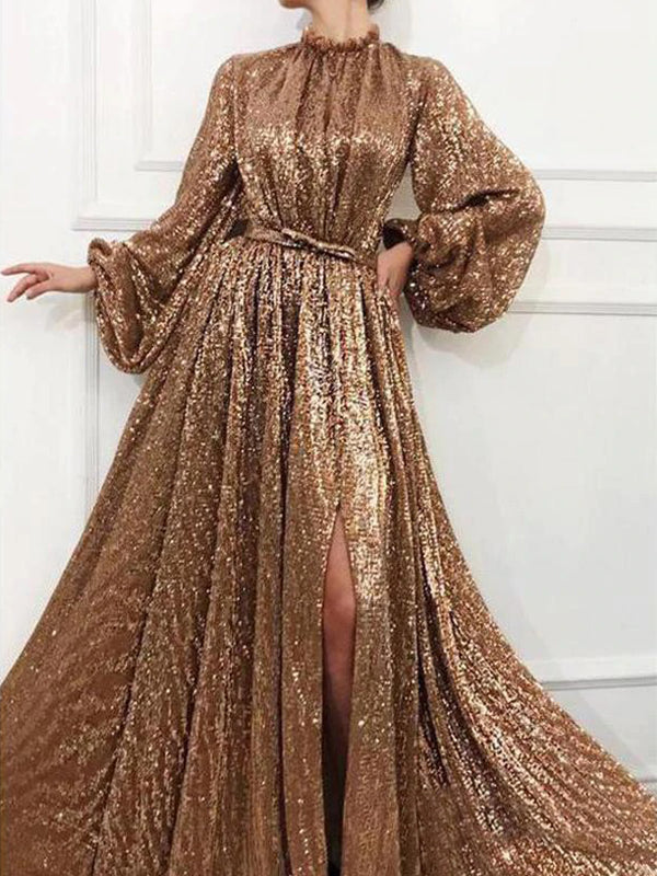 Sequin Sparkly Shinning Long Sleeves A-Line Cheap Modest Fashion Elega SposaBridal Sequin Sparkly Shinning Long Sleeves A-Line Cheap Modest Fashion Elega SposaBridal