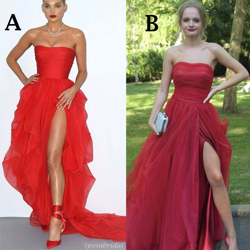 Womens Strapless Summer Dresses Red Extension Prosthetic Breast