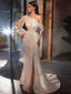 Sparkly Sexy One-shoulder Sequin Side-slit Mermaid Long Prom Dress, PD3228