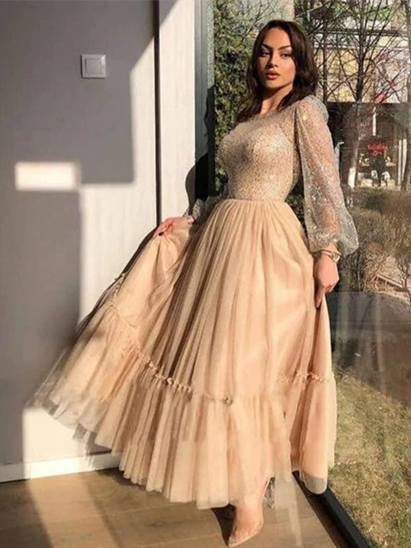 champagne ankle length dress ZAPAKA Women Champagne Mother of the Bride Dress A Line 3/4 Sleeves V Neck Wedding Guest Dress, Champagne / US24W