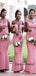 Pink Mermaid Formal Long Bridesmiad Dresses WG916