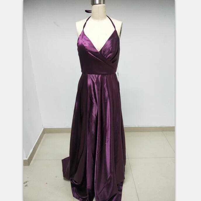 Discount Cheap Short in Size In Stock Purple Spaghetti Straps Prom Dresses Online,DD005