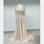 Discount Cheap Short in Size In Stock V Neck Long Sleeves Shinning Prom Dresses Online,DD004