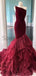 Red Mermaid One Shoulder Elegant Formal Popular Long Prom Dresses PD1645