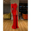 Red One Shoulder Side Slit Satin Simple Modest Prom Dresses PD2087
