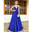 Royal Blue A-line Simple Modest Popular Custom Cheap Long Party Prom Dresses, PD1269