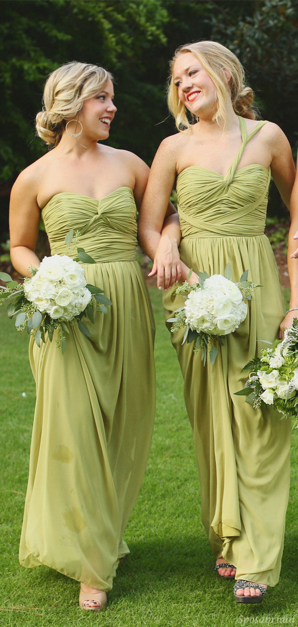 Sage Green Mismatched Boho A-line Flowy Long Bridesmaid Dresses, BD311 SposaBridal Sage Green Mismatched Boho A-line Flowy Long Bridesmaid Dresses, BD311 SposaBridal