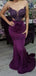 Sexy Elegant Mermaid Purple Elegant Unique Long Modest Prom Dresses PD1924