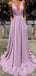Shinning Simple Sparkly A-line Spaghetti Straps Fashion Long Prom Dresses, Evening Gowns, PD1371