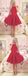 Short Sleeves Simple Cheap Short Red Homecoming Dresses Online, CM534