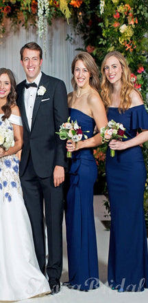 Simple Mismatched Mermaid Elegant Formal Bridesmaid Dresses, Long Bridesmaid Dress WG582