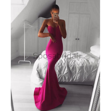Sleeveless Popular Cheap Mermaid Simple Elegant Formal Long Prom Dresses PD1655