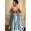 Sleeveless Satin Formal A-line Modest High Quality Prom Dresses, Prom Dress PD1908