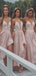 Spaghetti Straps High-Low Cheap Modest Bridesmaid Dresses,WG349