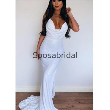 Spaghetti Straps Long  Mermaid Sexy Elegant Simple Prom Dresses, Simple Pom dress PD1896