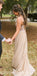 Spaghetti Straps Long  Prom Dress， Unique Design Modest Prom Dresses, PD1363