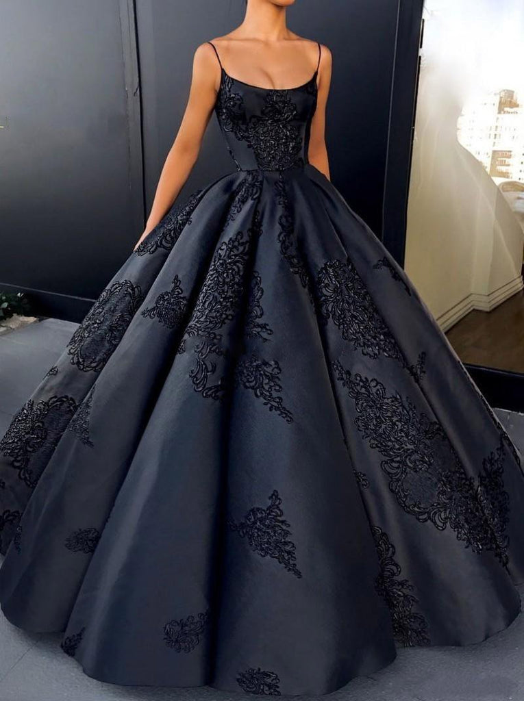 Spaghetti Straps Modest Long Best Sale Formal Prom Dresses, Ball Gown, Elegant Evening dress , PD0807