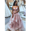 A-line Cheap Spaghetti Straps Pink Simple Modern High Quality Carming Long Prom Dresses PD1658
