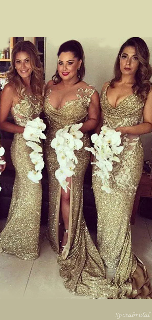 Gold Mermaid Bridesmaid Dresses Long Dress for Wedding Party 2020 African  Woman Robe Demo… | Mermaid bridesmaid dresses, Long bridesmaid dresses,  Mermaid bridesmaid
