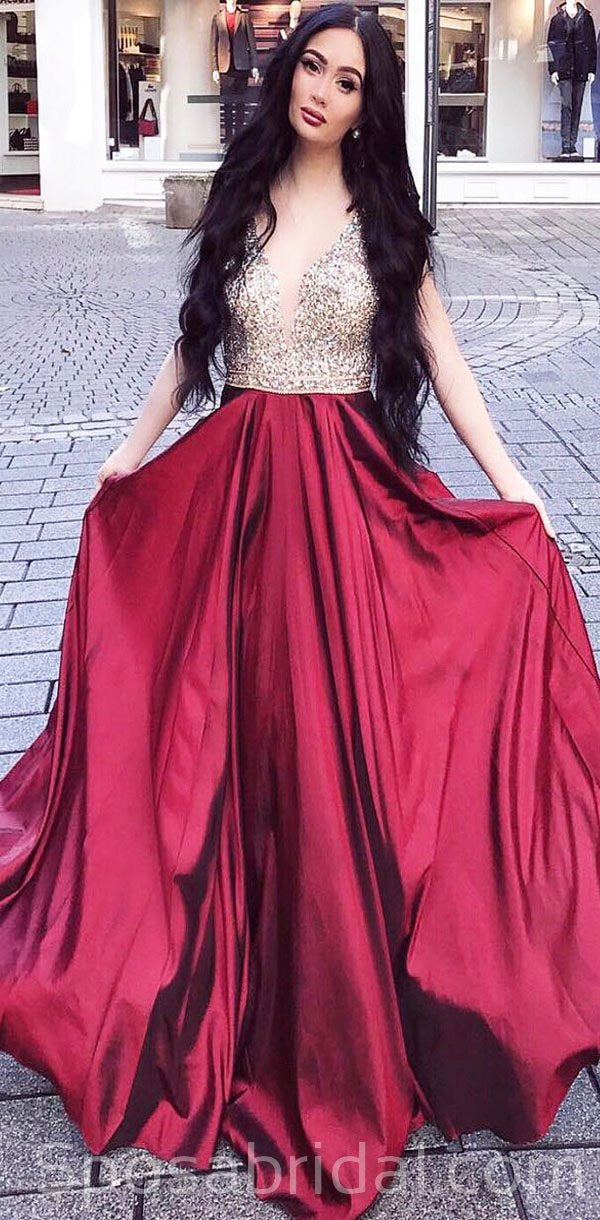 Sparkly Modest Gorgeous Sleeveless A-Line Beaded Burgundy Long Prom Dr SposaBridal Sparkly Modest Gorgeous Sleeveless A-Line Beaded Burgundy Long Prom Dr SposaBridal