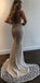 Sparkly Spaghetti Straps Deep V Neck Mermaid Shinning Fashion Prom Dresses,party queen dress, PD1003