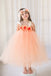 Strap Dusty Orange Pixie Tutu Dresses, Cheap Popular Flower Girl Dresses,Junior Bridesmaid Dresses, FG113