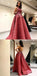 Stunning-Red Pleated Stylish Ball Gown, Elegant Formal High Quality Prom Dresses, PD0491