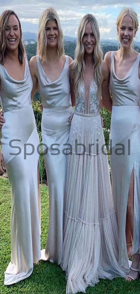 Unique Design Cheap Modest Long Bridesmaid Dresses  WG709